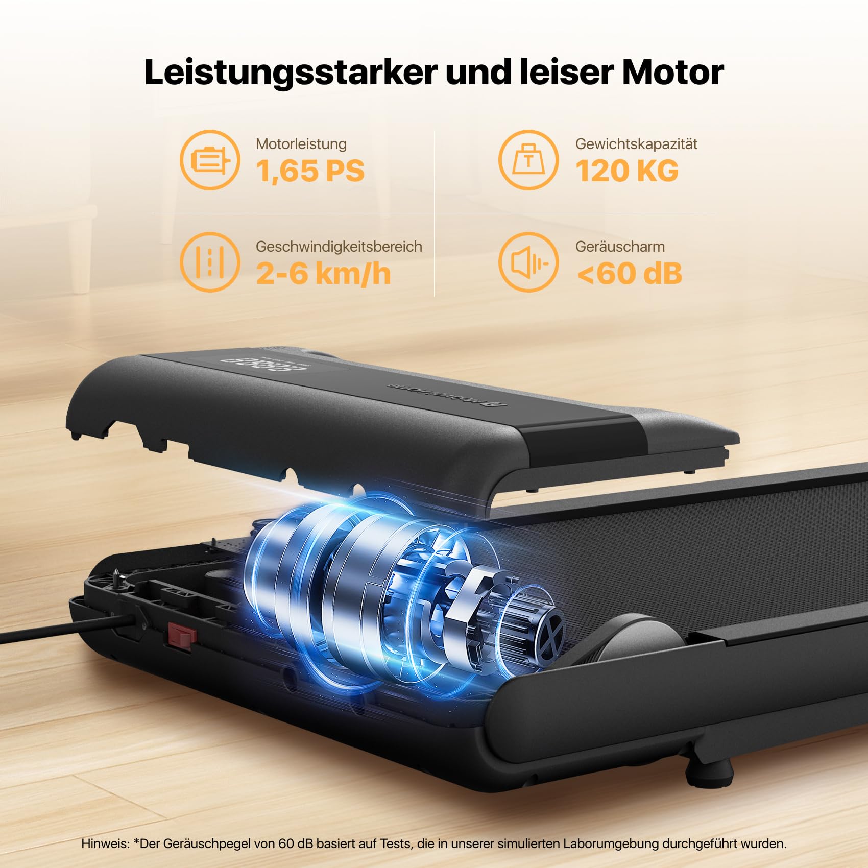 Mobvoi Walking Pad Intelligente KI Untertisch-Laufband, Tragbar, klein, 2-in-1-Laufbänder für Zuhause und Büro, Walking-Jogging-Laufband, TicSports Zwift Kinomap, Fernbedienung, 6 km/h, Platzsparend
