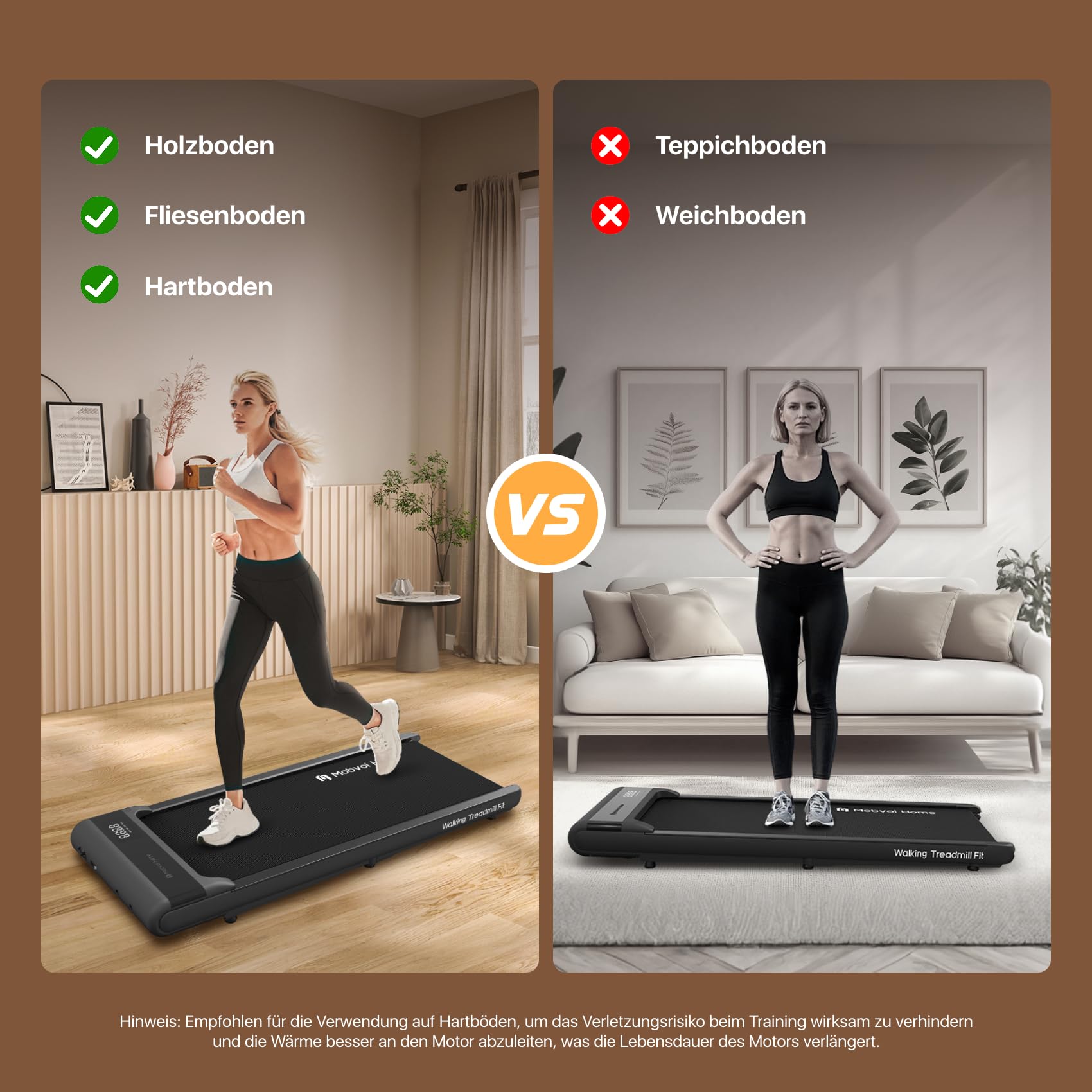 Mobvoi Walking Pad Intelligente KI Untertisch-Laufband, Tragbar, klein, 2-in-1-Laufbänder für Zuhause und Büro, Walking-Jogging-Laufband, TicSports Zwift Kinomap, Fernbedienung, 6 km/h, Platzsparend